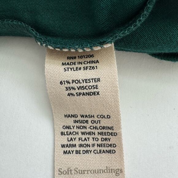 Soft Surroundings Madeline Tunic Top in Jewel Green Long Sleeve L - Picture 9 of 9